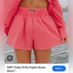 Daily Drills stripe poplin boxer